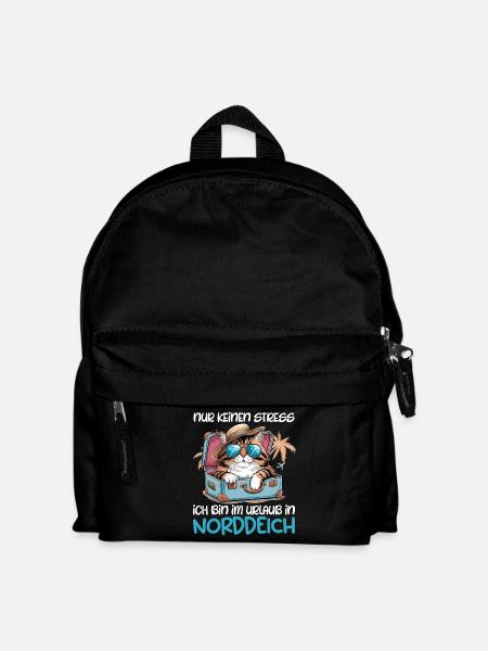 Nordsee NUR KEIN STRESS BIN IM URLAUB AN DER - Kinder Rucksack - Schwarz