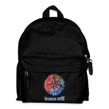 Wander More Compass Tie-Dye - Sac à dos Enfant - noir - Devant
