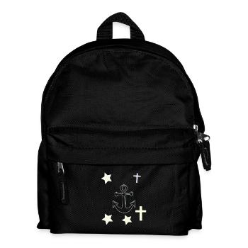 Anchors, stars and crosses - Kids' Backpack - black - Front