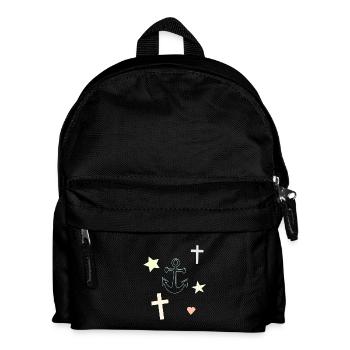 Anchor Dream Star Hearts Motif - Kids' Backpack - black - Front