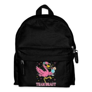 Braut Junggesellinnenabschied Flamingo Team Braut - Kinder Rucksack - Schwarz - Vorne