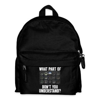 Airplane Flight Pilot Airplane Airline - Kids' Backpack - black - Front