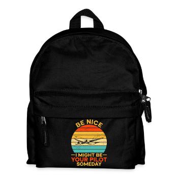 Airplane Flight Pilot Airplane Airline - Kids' Backpack - black - Front