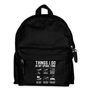 Airplane Flight Pilot Airplane Airline - Kids' Backpack - black - Front