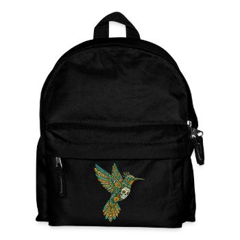 Skull Alebrije Hummingbird Mexikanisch - Kinder Rucksack - Schwarz - Vorne