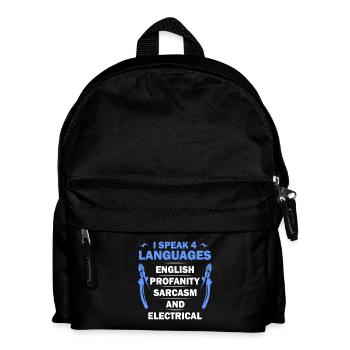 Langues, Sarcasme & Electric Tee - Sac à dos Enfant - noir - Devant