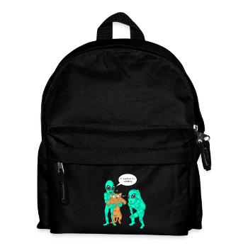 Außerirdische haben Katzenhemd gefunden - Kinder Rucksack - Schwarz - Vorne