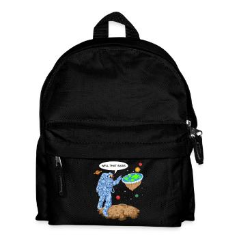 Flat Earth Astronaut Shirt - Kids' Backpack - black - Front