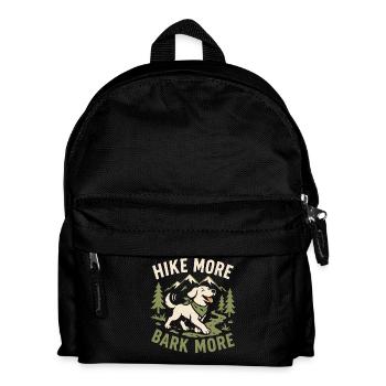 Hike More Bark More Outdoor Dog Design - Kids' Backpack - black - Front