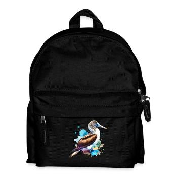 Blue-footed boobies motif - Kids' Backpack - black - Front