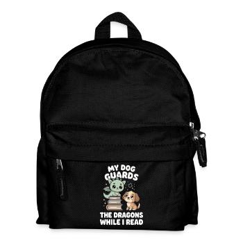 Lustig HundeFantasy Roman Märchen Leser Drachen - Kinder Rucksack - Schwarz - Vorne