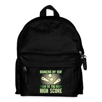 Je saute jusqu’à la machine à flipper à meilleurs scores - Sac à dos Enfant - noir - Devant