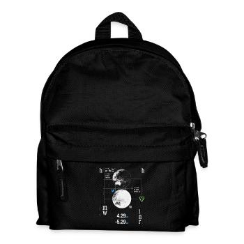 Futuristische HUD Weltkarte Koordinaten - Kinder Rucksack - Schwarz - Vorne