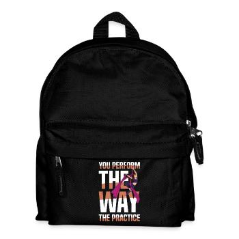 You perform as you practice aerial acrobatics - Kids' Backpack - black - Front