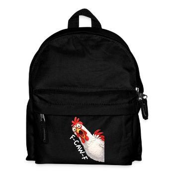 F-Caw-F poulet Humour adulte Coq drôle Fcawf - Sac à dos Enfant - noir - Devant