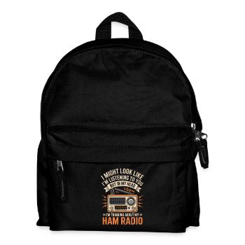 Retro Ham Radio Daydreams - Kids' Backpack - black - Front