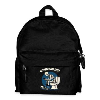 Chemise de papa drôle Humour squelette toilettes - Sac à dos Enfant - noir - Devant
