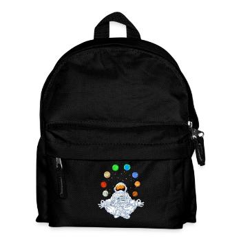 Astronauten-Yoga Meditation Kosmisches Gleichgewicht Kunst - Kinder Rucksack - Schwarz - Vorne