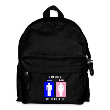 Graphique d’identité de genre non binaire où dois-je uriner - Sac à dos Enfant - noir - Devant