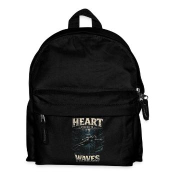 Apnoetauchen Freitauchen Heart Synced To Waves - Kinder Rucksack - Schwarz - Vorne