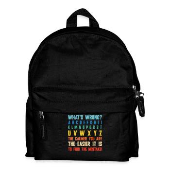 What's Wrong Funny teacher classroom - Kids' Backpack - black - Front