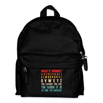 What's Wrong Funny teacher classroom - Kids' Backpack - black - Front