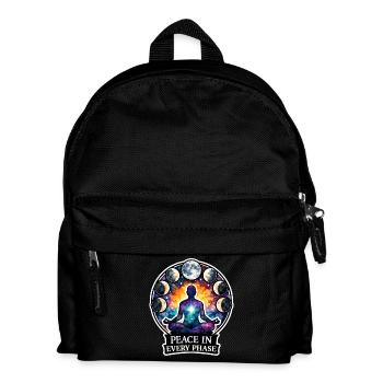 Mondmeditation, Mondachtsamkeit, Spirituell - Kinder Rucksack - Schwarz - Vorne