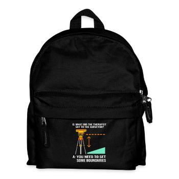 Landvermesser - Kinder Rucksack - Schwarz - Vorne