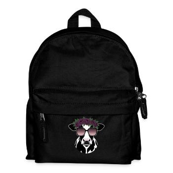 Fleurs de lunettes de soleil drôles de vache - Sac à dos Enfant - noir - Devant