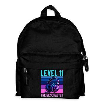 11. Geburtstag Junge Mädchen Gamer Level 11 - Kinder Rucksack - Schwarz - Vorne
