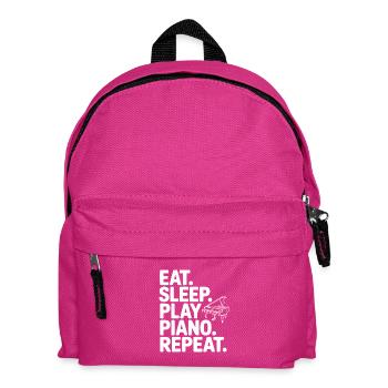 Mange. Dors. Joue du piano. Répétez. - Sac à dos Enfant - fuchsia - Devant