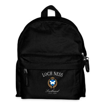 Loch Ness Schottland Wappen Krone – Reise Souvenir - Kinder Rucksack - Schwarz - Vorne