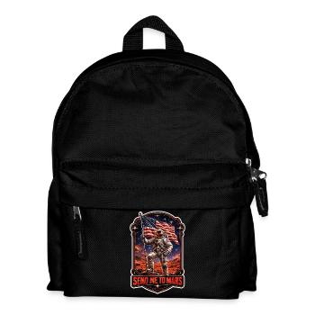 Lass Uns Zum Mars Gehen. Mars-erkundungsmission - Kinder Rucksack - Schwarz - Vorne