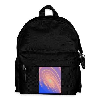 Tourbillon arc-en-ciel en spirale pastel - Sac à dos Enfant - noir - Devant