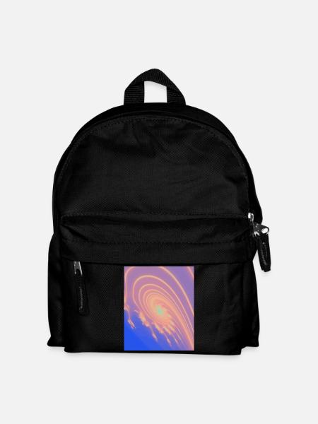 Pastel Spiral Rainbow Swirl - Kids' Backpack - black