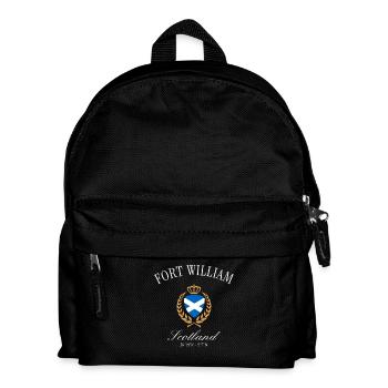 Fort William Schottland Wappen – Reise Souvenir - Kinder Rucksack - Schwarz - Vorne