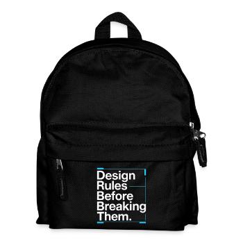 Éducateur designer : Règles de conception avant l’éducateur artistique - Sac à dos Enfant - noir - Devant
