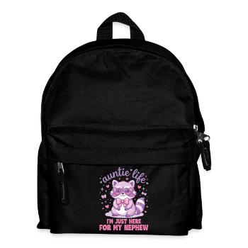 Auntie I'm Just Here For My Nephew - Kids' Backpack - black - Front
