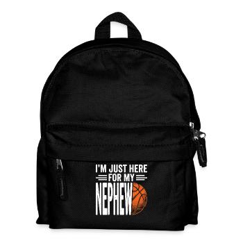 I'm Just Here For My Nephew Basketball - Kids' Backpack - black - Front