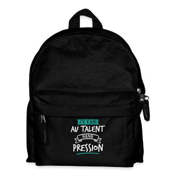 Ich werde den französischen Humor mit lustigen Phrasen bewundern - Kinder Rucksack - Schwarz - Vorne