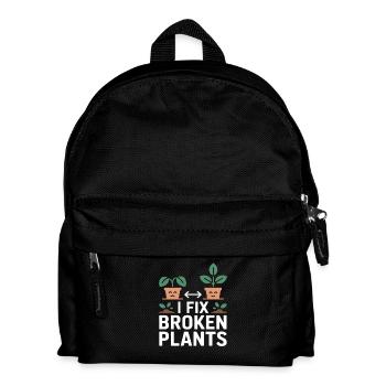 I Fix Broken Plants Plant Saver - Kids' Backpack - black - Front
