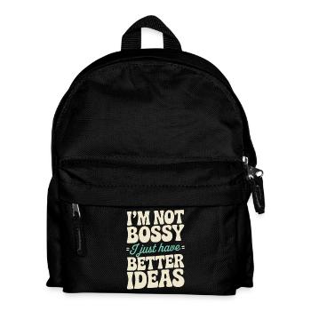 Pas autoritaire | Meilleures idées Humour de bureau - Sac à dos Enfant - noir - Devant