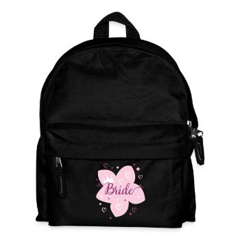 Couronne rose de fleurs de mariée de mariage - Sac à dos Enfant - noir - Devant