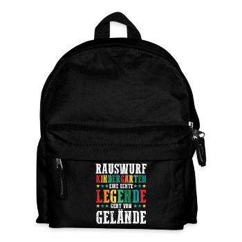 Eine Legende Geht vom Gelände - Kinder Rucksack - Schwarz - Vorne