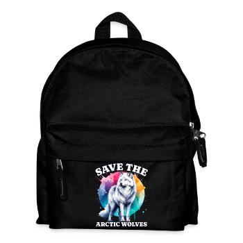 Polarwolf Save Arctic Wolf - Kids' Backpack - black - Front