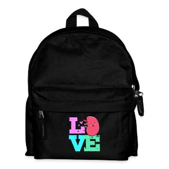 Nierenspender Spender Niere - Kinder Rucksack - Schwarz - Vorne
