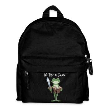 Dawn Test Frog: Sword & Scroll - Kids' Backpack - black - Front