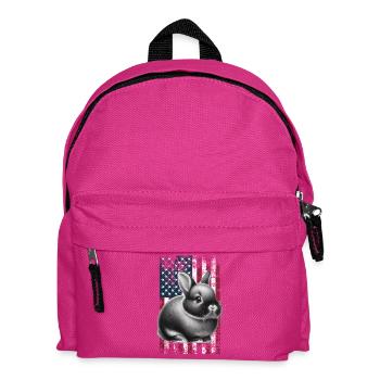Dwarf Rabbit US Zwergkaninchen - Kids' Backpack - fuchsia - Front