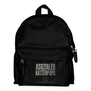 Asozialer Katzenpapa Pfote - Kinder Rucksack - Schwarz - Vorne