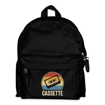 Cassette Retro Vintage 80s 90s Music Mixtape - Kids' Backpack - black - Front
